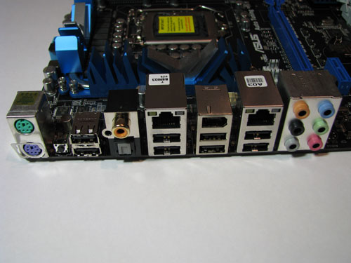 ASUS P7P55D Deluxe задняя панель